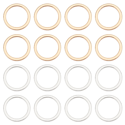 40шт 2 цвета латунные соединительные кольца, пончик, без никеля 