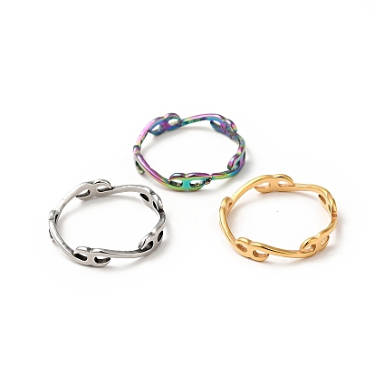 201 Buchstabe x Fingerring aus Edelstahl für Damen