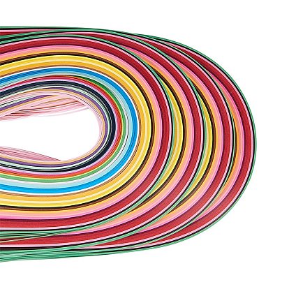 PandaHall Elite Rectangle 36 Colors Quilling Paper Strips