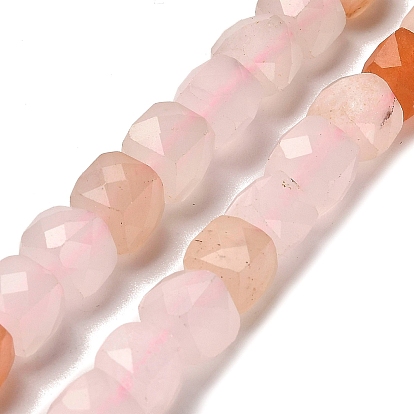 Натуральный розовый авантюрин бисер нитей, граненые, кубические