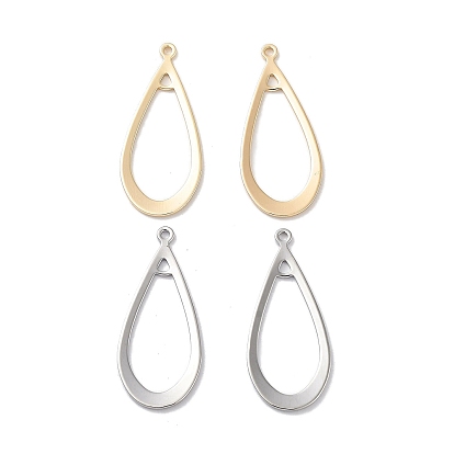 Латунные 2 подвески с петлевыми звеньями, без кадмия, без никеля и без свинца, подвески-соединители в форме капли