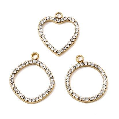 304 подвески из нержавеющей стали, со стразами, ионное покрытие (ip)