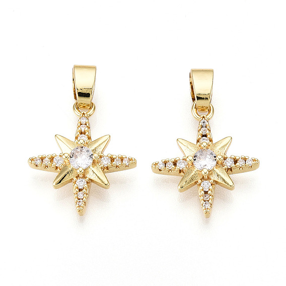 Латунные микро проложить кубического циркония подвески, без кадмия и без свинца, звезды прелести