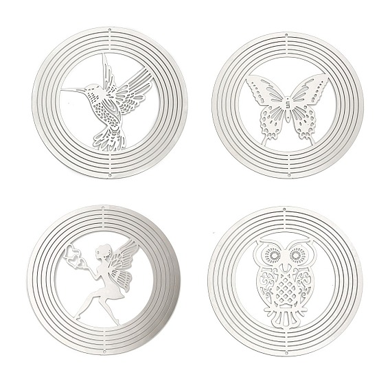 201 подвески для соединителей из нержавеющей стали, вырезанные лазером, плоские круглые ссылки, цвет нержавеющей стали, не тускнеет, гравированные металлические украшения