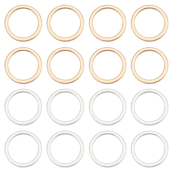 40шт 2 цвета латунные соединительные кольца, пончик, без никеля 