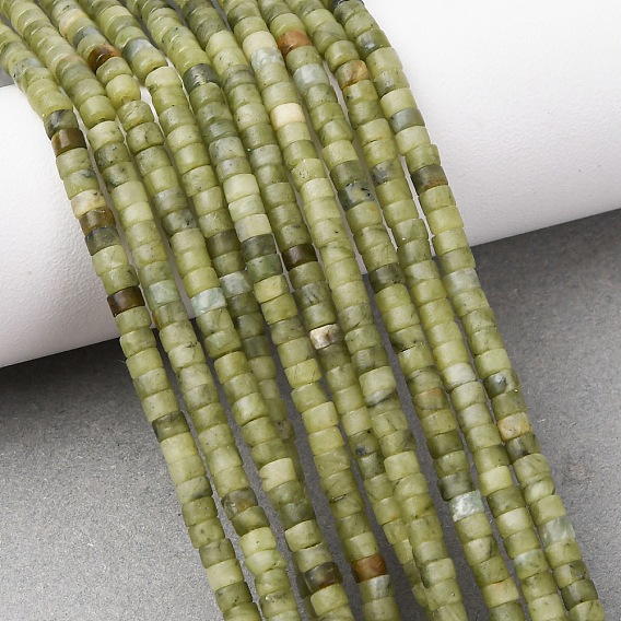 Натуральные китайские бусины из южного нефрита, диск, Heishi бусы