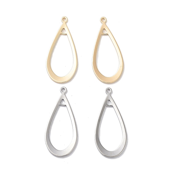 Латунные 2 подвески с петлевыми звеньями, без кадмия, без никеля и без свинца, подвески-соединители в форме капли