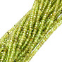 Natürlichen Peridot Perlen Stränge, facettiert, Rondell