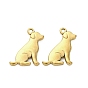 Pendentifs en acier inoxydable, placage ionique (ip), charme de chien