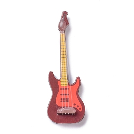 Creative Mini Electric Guitar, Musical Instrument DIY Parts, for Dollhouse Accessories Pretending Prop Decorations