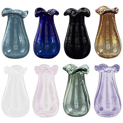 Стеклянная ваза миниатюрные украшения для цветочных горшков, Аксессуары для микроландшафтного сада для кукольного домика, притворяющиеся опорными украшениями