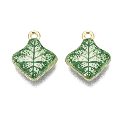 Печатные подвески сплава, стойки покрытие, лист прелести, без кадмия, без никеля и без свинца, золотые