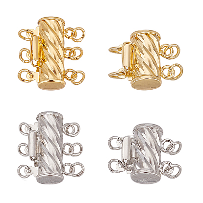 8 наборы 4 стили застежки из латуни, многожильные застежки, колонка