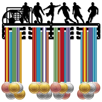 Модная железная вешалка для медалей, настенная стойка для дисплея, 3-линия, с винтами, чёрные