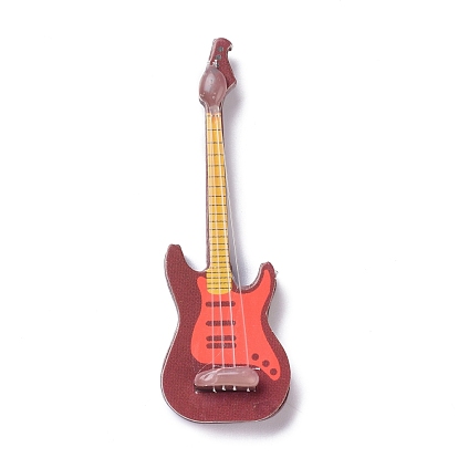 Creative Mini Electric Guitar, Musical Instrument DIY Parts, for Dollhouse Accessories Pretending Prop Decorations