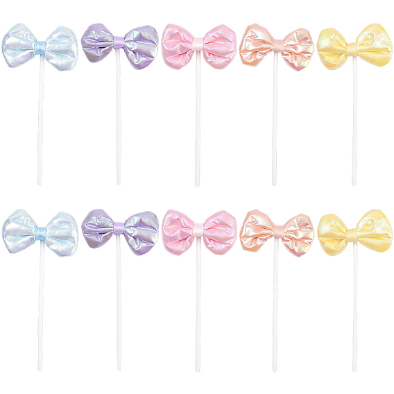 10 шт. 5 цветные пластиковые украшения для торта, торт вставки карты, украшение торта, bowkont