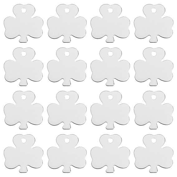 Aluminum Pendants, Stamping Blank Tag, Clover