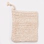 Fashion Linen Soap Bag, Shower Soap Saver Pouch Bathing Soap Scrub Mesh Bag