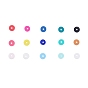 15 couleurs de perles d'argile polymère faites à la main, disque / plat rond, perles heishi