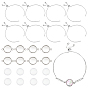 Набор для самостоятельного изготовления браслета со слайдером из купольного звена, включая изготовление браслета с ползунком из латунной коробки и настройку разъема кабошон, Кабошоны из стекла