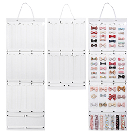 2pcs 2 styles feutre grande capacité pinces à cheveux cintres de rangement, présentoirs muraux pour accessoires pour cheveux d'enfants, rectangle