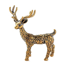 Brass Deer Figurines, for Home Office Desktop Decoration