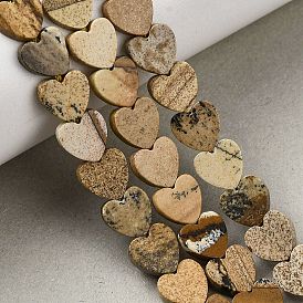 Естественного изображения яшмы бисер нитей, сердце