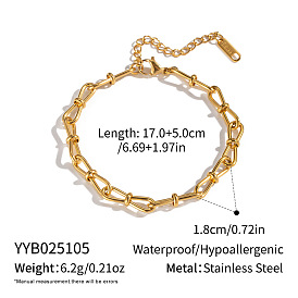 304 bracelets de chaîne à maillons en acier inoxydable pour femmes
