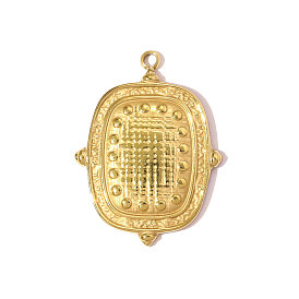 304 подвески из нержавеющей стали, прямоугольник амулеты, ионное покрытие (ip)