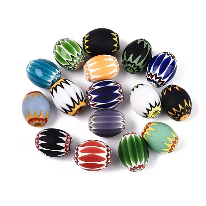 Handgefertigte Millefiori-Glasperlen, Chevron-Perlen