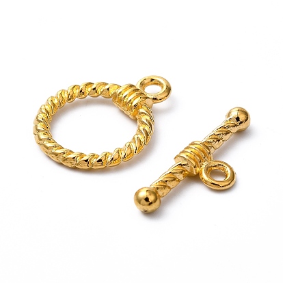 Tibetan Style Alloy Toggle Clasps, Lead Free and Cadmium Free, Ring