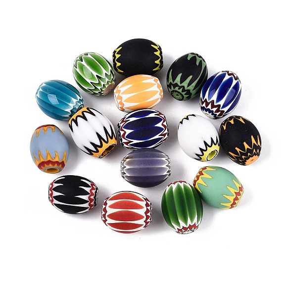 Handgefertigte Millefiori-Glasperlen, Chevron-Perlen