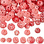 100 pièces 3 styles perles sculptées teintes en corail synthétique, fleur