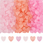 300 шт. 3 пакеты 3 цвета прозрачные матовые акриловые бусины, сердце