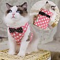 Cat Harness and Leash Set, Adjustable Bowknot Cat Vest Harness with Cloth Belt and Alloy Clasp, Pet Supplies