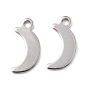 201 Stainless Steel Charms, Moon