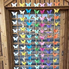 Paper Butterfly Hanging Streamers, for DIY Wall Backdrop, Festive & Party Decoration