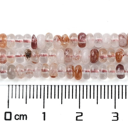 Natural Red Hematoid Quartz/Ferruginous Quartz Beads Strands, Rondelle