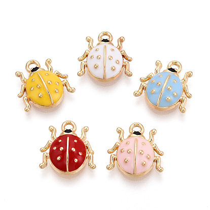 Сплав эмали прелести, без кадмия, без никеля и без свинца, золотой свет, очарование божьей коровки, стойки покрытие