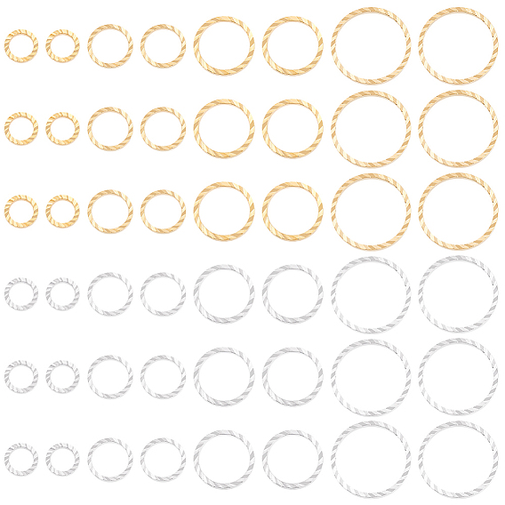 64шт 8 латунные соединительные кольца, долговечный, без кадмия и без свинца, круглые кольца