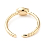 Zinc Alloy and 14K Gold Open Cuff Ring, Brass Jewelry for Women