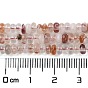 Natural Red Hematoid Quartz/Ferruginous Quartz Beads Strands, Rondelle