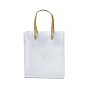 Valentine's Day Transparent Rectangle PVC Plastic Bags, with Handle, for Shopping, Crafts, Gifts