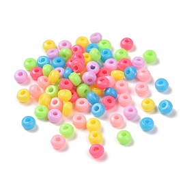 Opaque Acrylic Beads, Rondelle