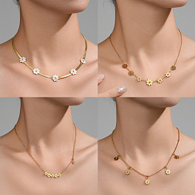 Ромашка цветок 304 ожерелья из нержавеющей стали