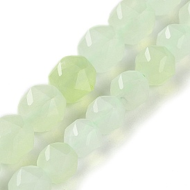Natural New Jade Beads Strands, Star Cut Round Beads
