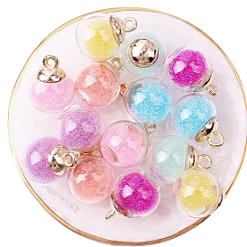 Glass Beaded Pendants, Round