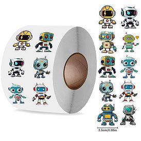 Roll Stickers, 10 Different Designs Decorative Sealing Stickers, Robot