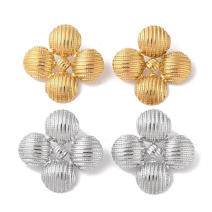 Ионное покрытие (ip) 304 серьги-гвоздики из нержавеющей стали для женщин, цветок