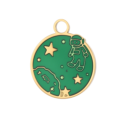 304 нержавеющей стальной эмали подвески, очарование земли, ионное покрытие (ip), долговечный, реальный 18 k позолоченный